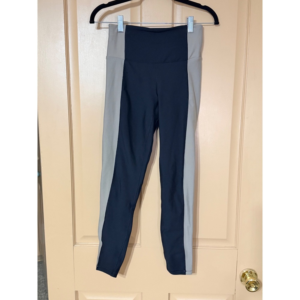 YPB Your Personal Best Abercrombie Navy Gray Colorblock High Rise Leggings Small